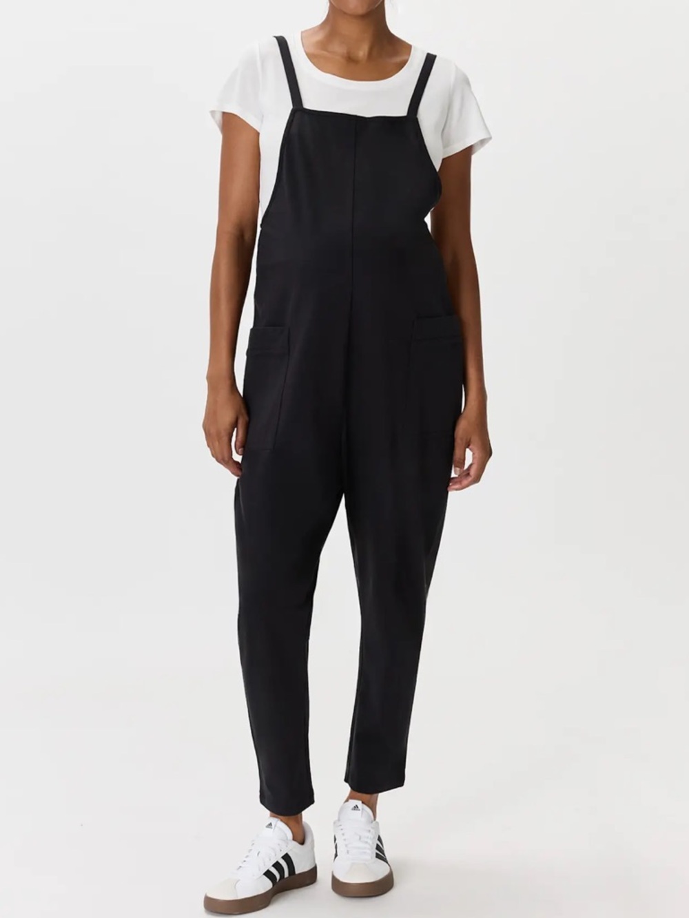 NWT Quince organic cotton maternity overalls
